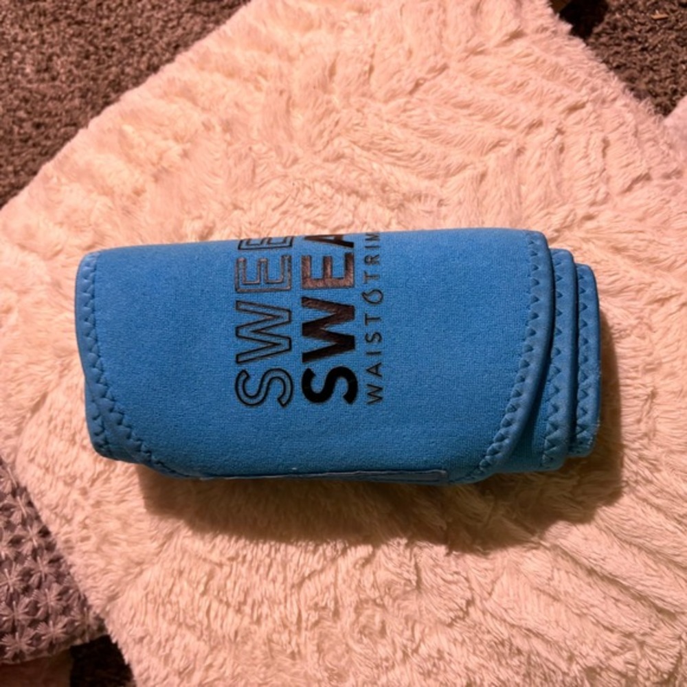 SWEAT Waist Trimmer‎ Belt Women's Medium Blue Exercise Fitness